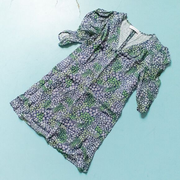 See By Chloe Micro Floral Half Sleeve Shift Dress Size 34 US 2 - Picture 2 of 9